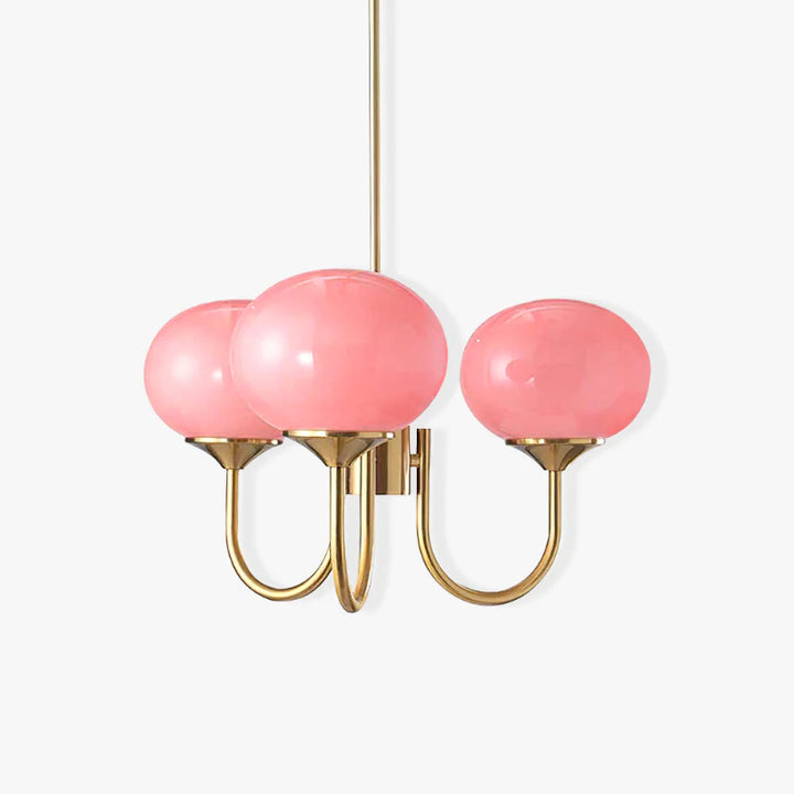 Modern glass ceiling light with gold finish