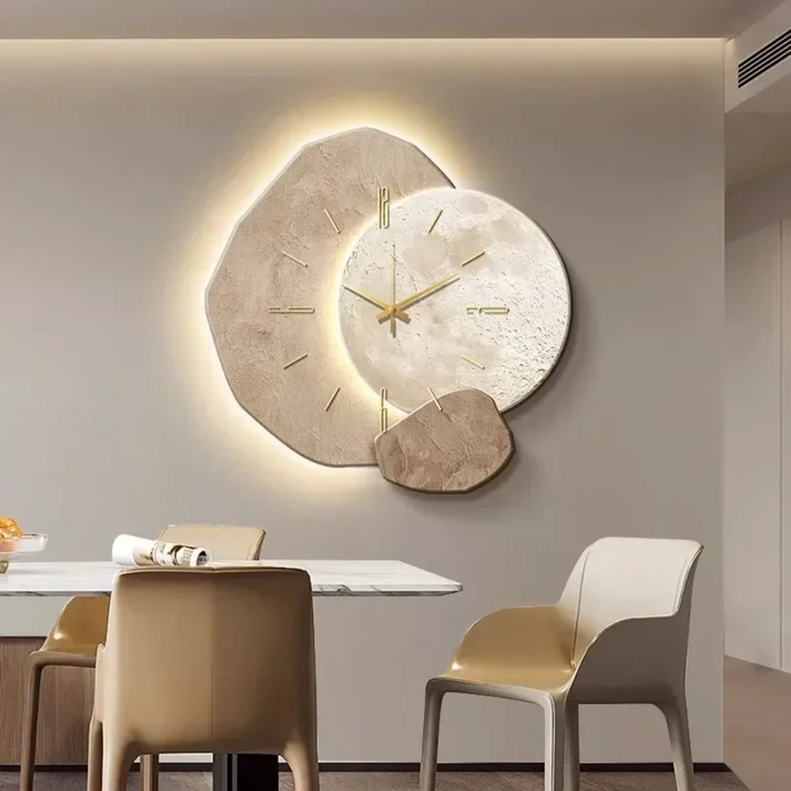 Large LED wall clock – modern accent with ambient lighting