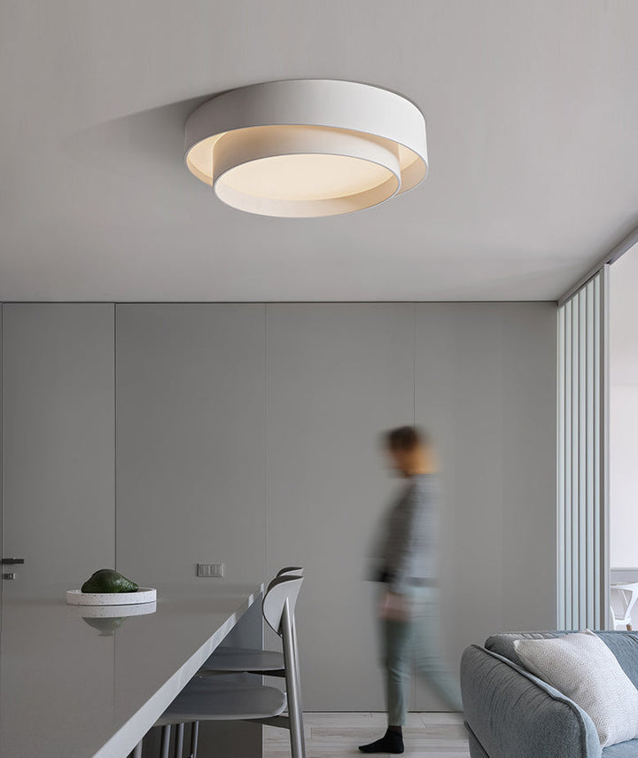 Minimalist round LED ceiling light in Nordic design