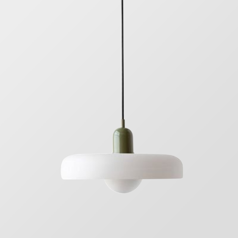 Stained glass Bauhaus-style pendant light with adjustable cable