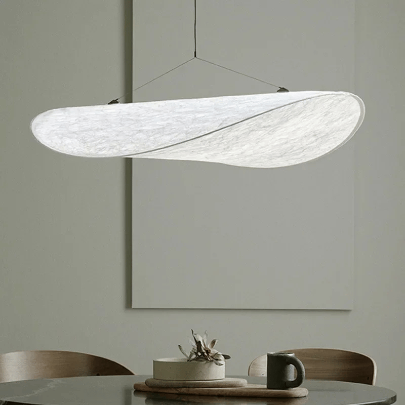 Flowing hanging lamp for indoor spaces