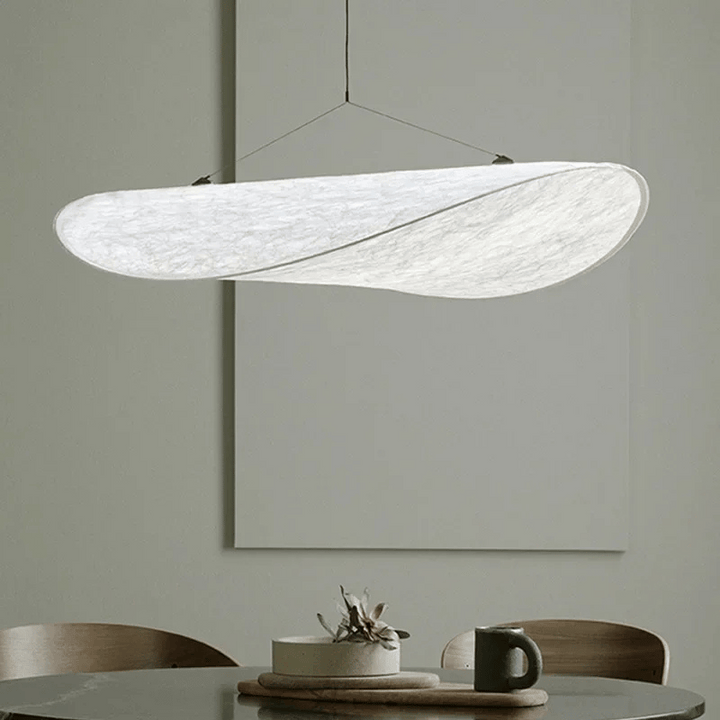 Flowing hanging lamp for indoor spaces