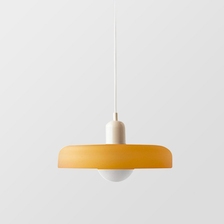 Stained glass Bauhaus-style pendant light with adjustable cable