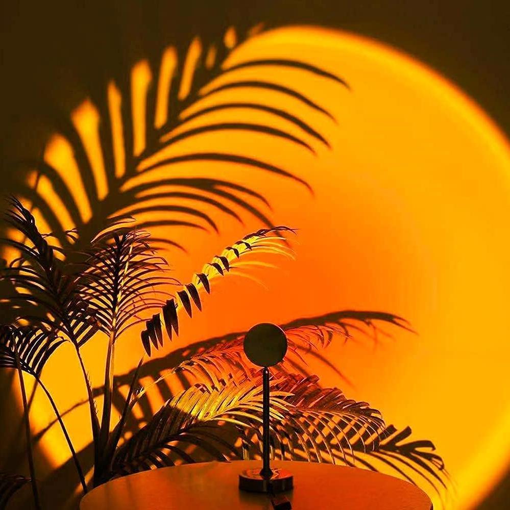 LED sunset lamp for ambient lighting effects