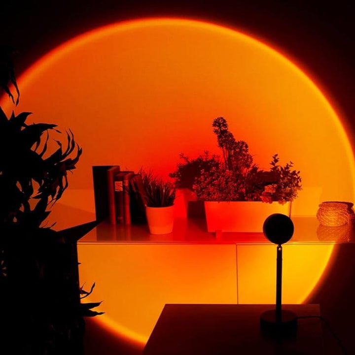 LED sunset lamp for ambient lighting effects