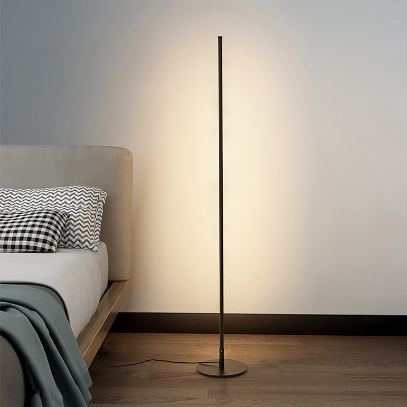 Minimalist LED floor lamp with remote dimming control