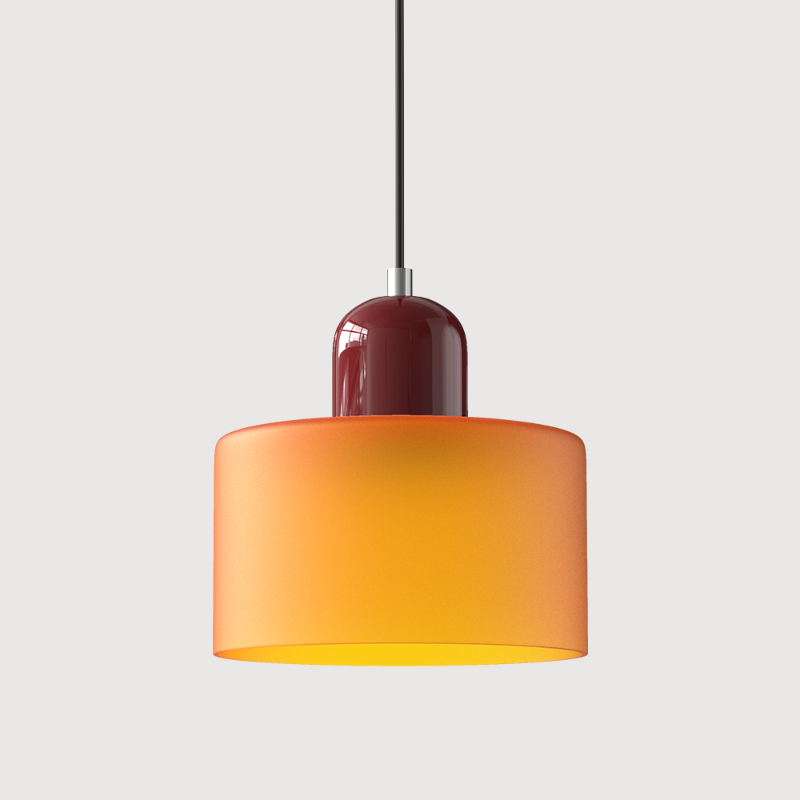 Bauhaus-style glass pendant light with adjustable cable