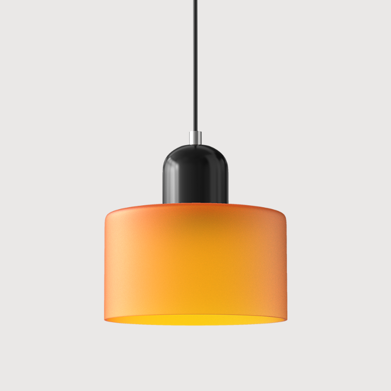 Bauhaus-style glass pendant light with adjustable cable