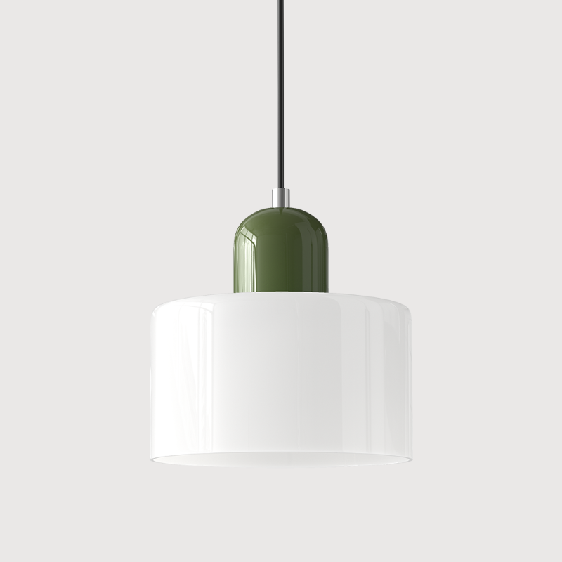 Bauhaus-style glass pendant light with adjustable cable