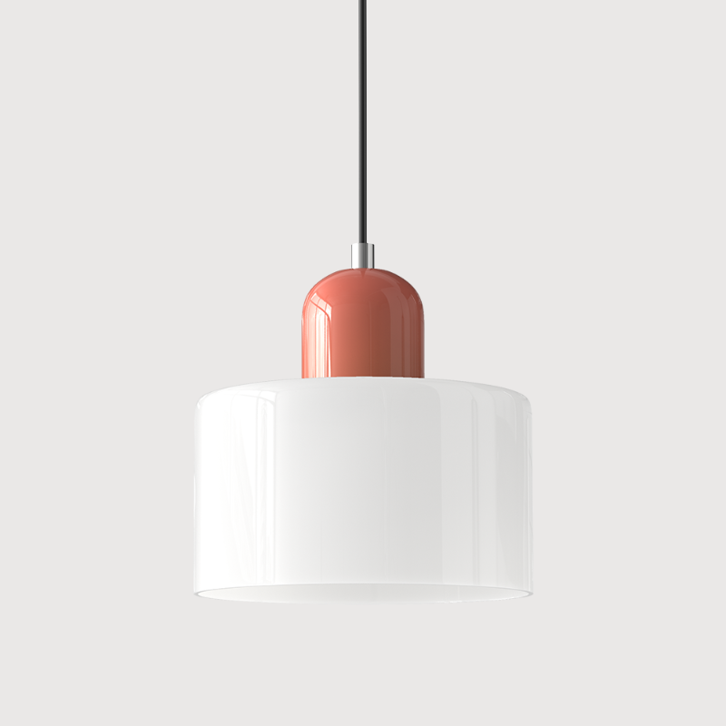 Bauhaus-style glass pendant light with adjustable cable