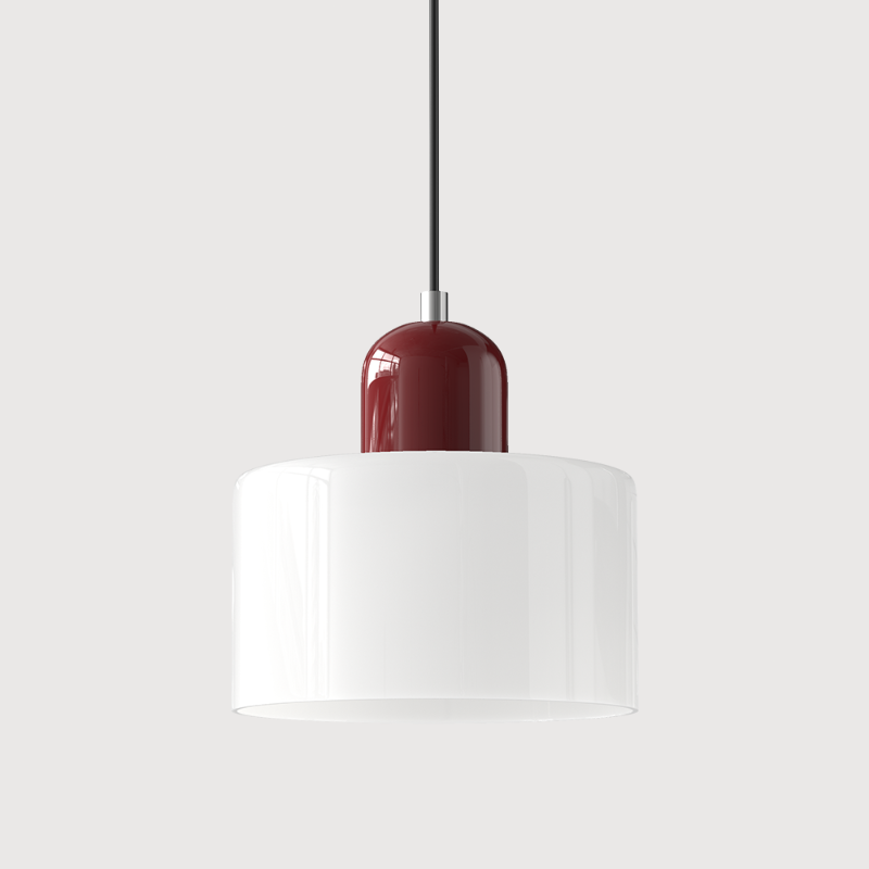 Bauhaus-style glass pendant light with adjustable cable