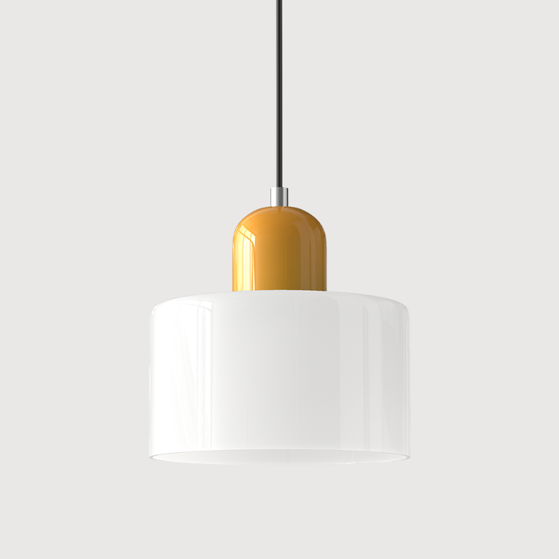 Bauhaus-style glass pendant light with adjustable cable