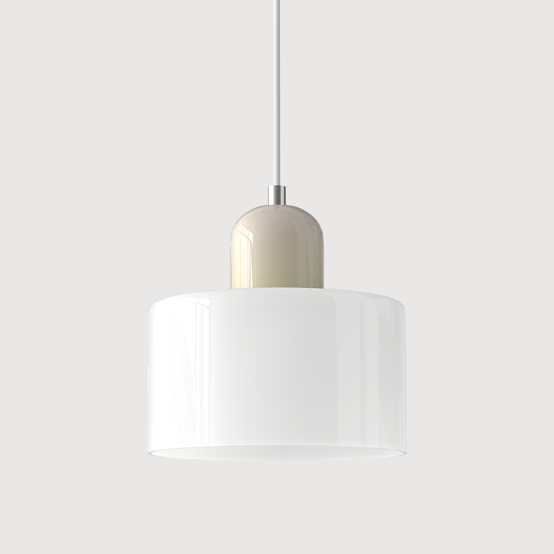 Bauhaus-style glass pendant light with adjustable cable