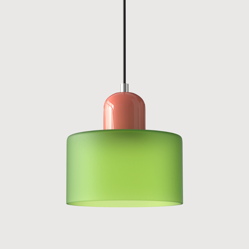 Bauhaus-style glass pendant light with adjustable cable