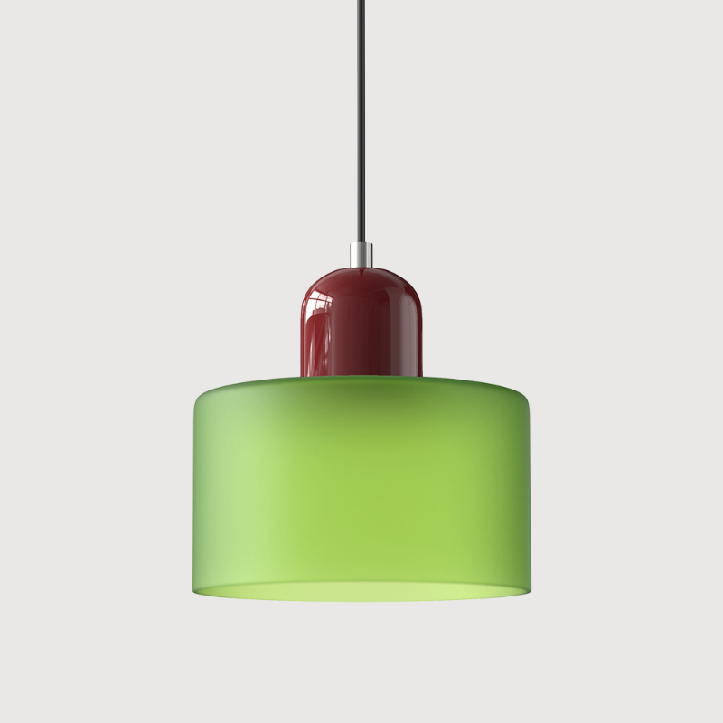 Bauhaus-style glass pendant light with adjustable cable