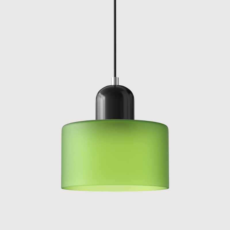 Bauhaus-style glass pendant light with adjustable cable