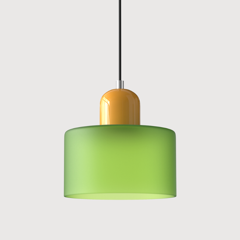 Bauhaus-style glass pendant light with adjustable cable