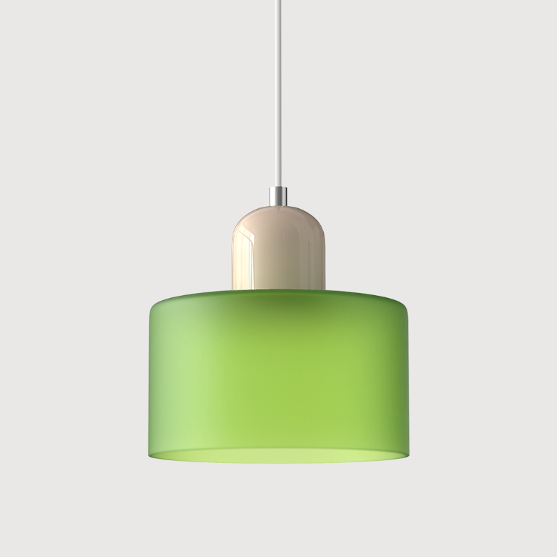 Bauhaus-style glass pendant light with adjustable cable