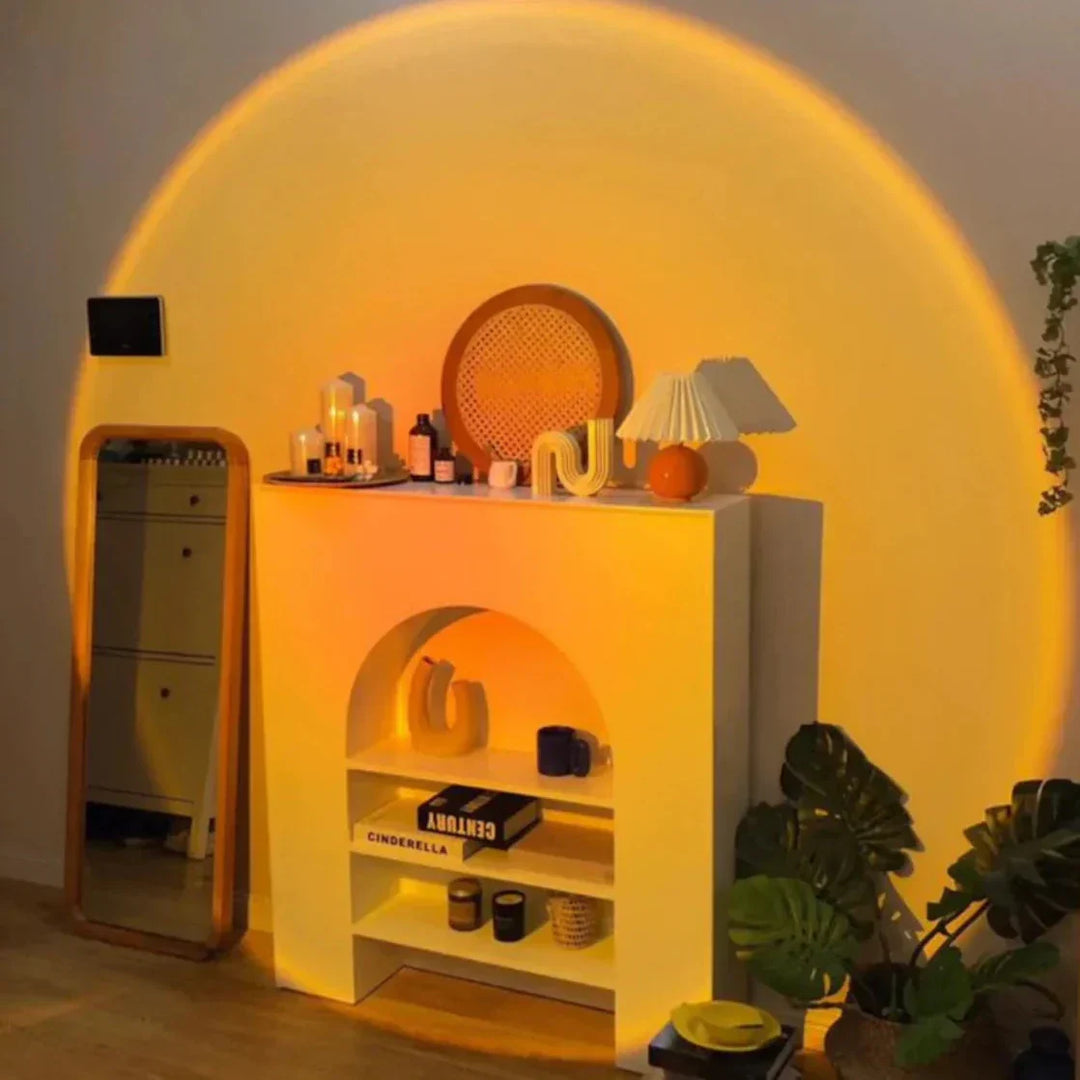 LED sunset lamp for ambient lighting effects