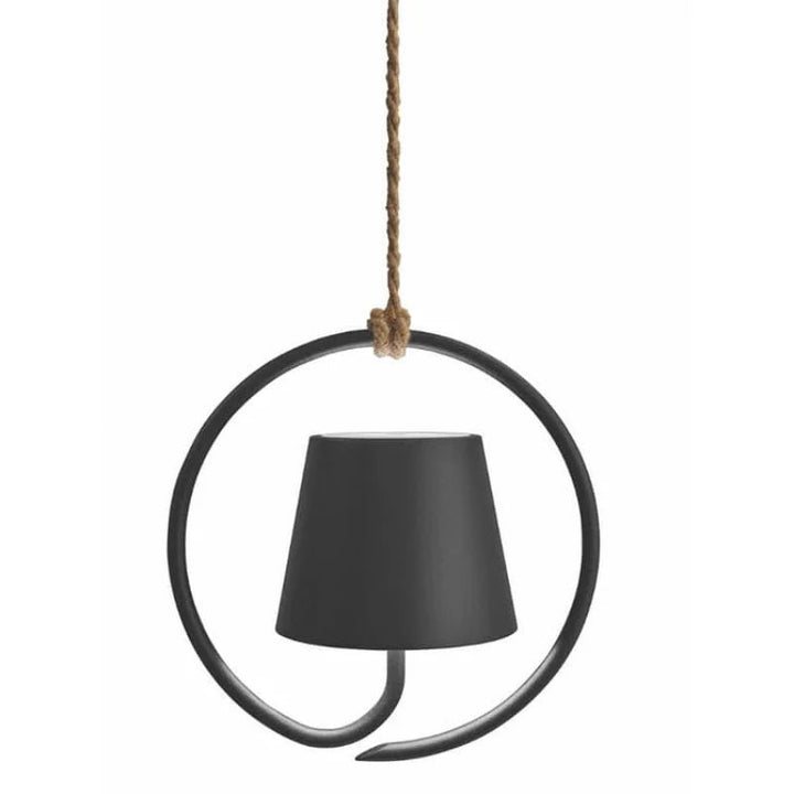 Rechargeable LED pendant light with touch dimming and warm glow