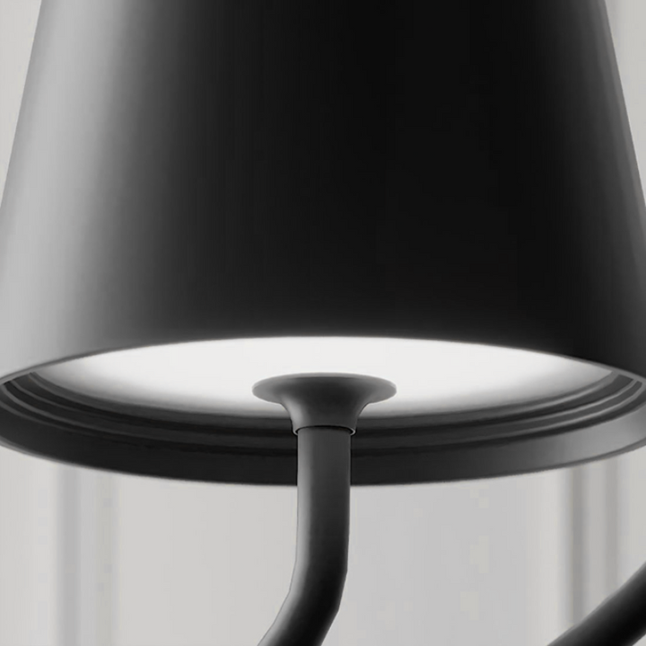 Rechargeable LED pendant light with touch dimming and warm glow