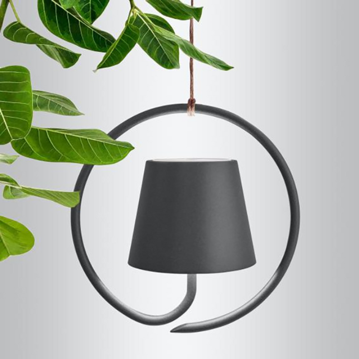 Rechargeable LED pendant light with touch dimming and warm glow