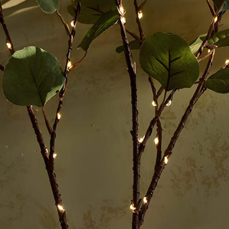 Warm white LED olive branch fairy light for decorative vases