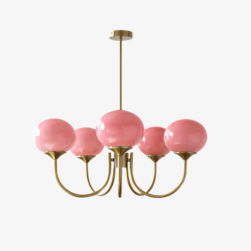 Modern glass ceiling light with gold finish