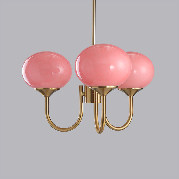 Modern glass ceiling light with gold finish