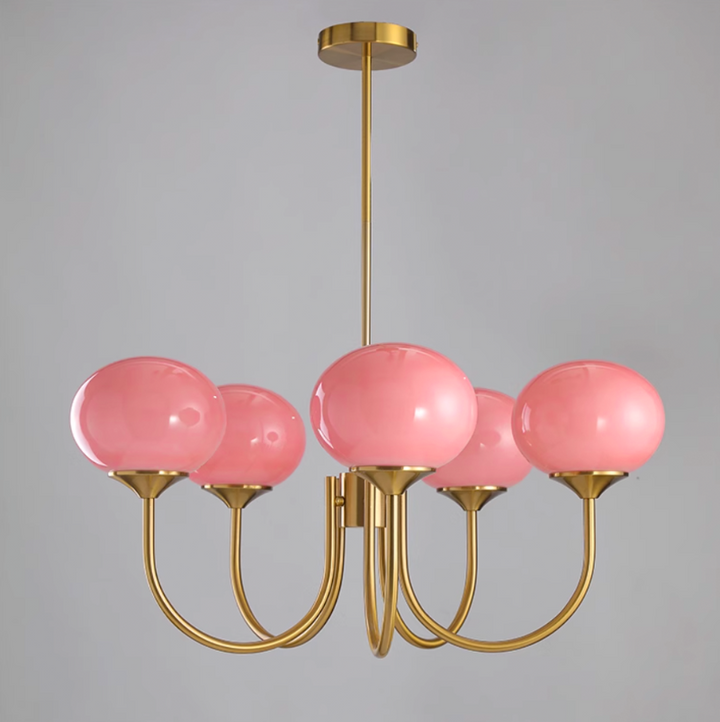 Modern glass ceiling light with gold finish