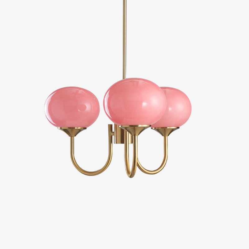 Modern glass ceiling light with gold finish