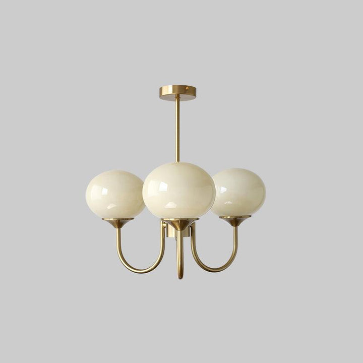 Modern glass ceiling light with gold finish