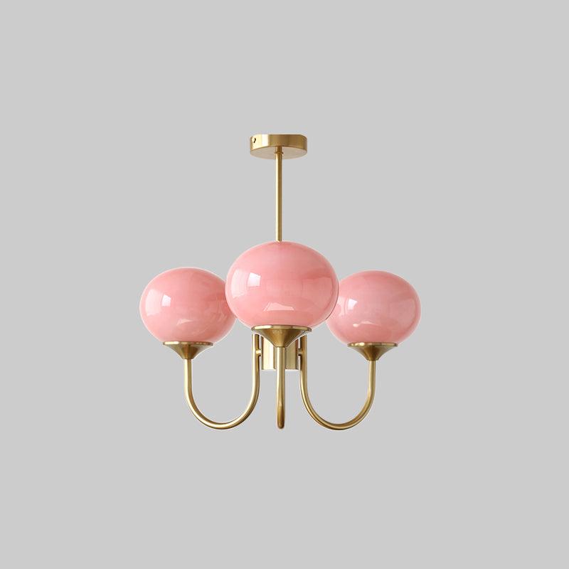 Modern glass ceiling light with gold finish