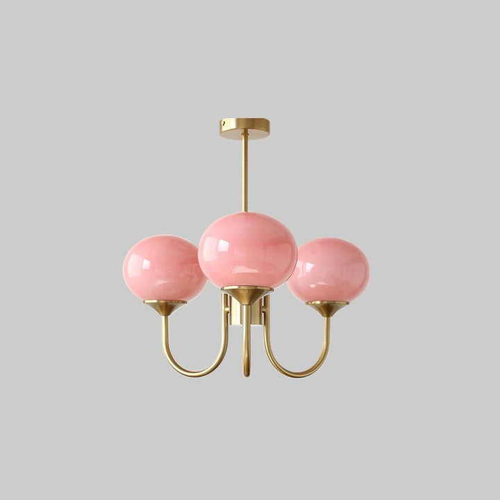 Modern glass ceiling light with gold finish