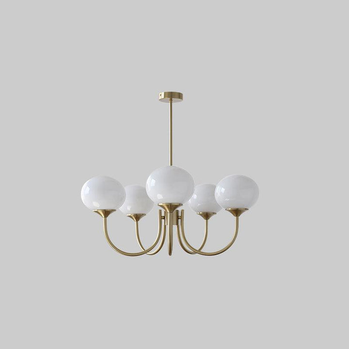 Modern glass ceiling light with gold finish