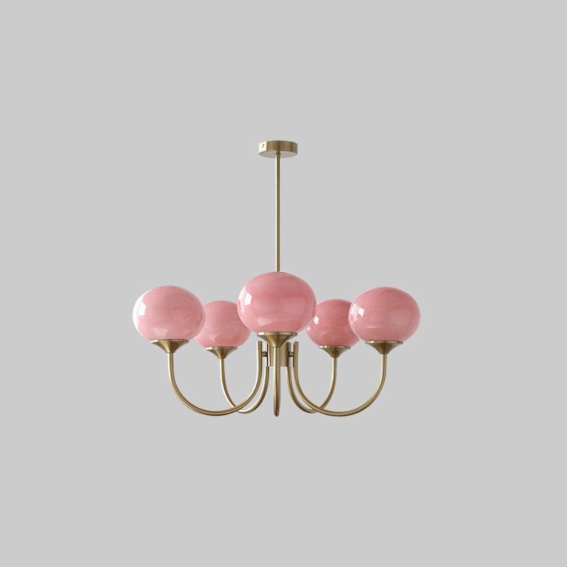 Modern glass ceiling light with gold finish