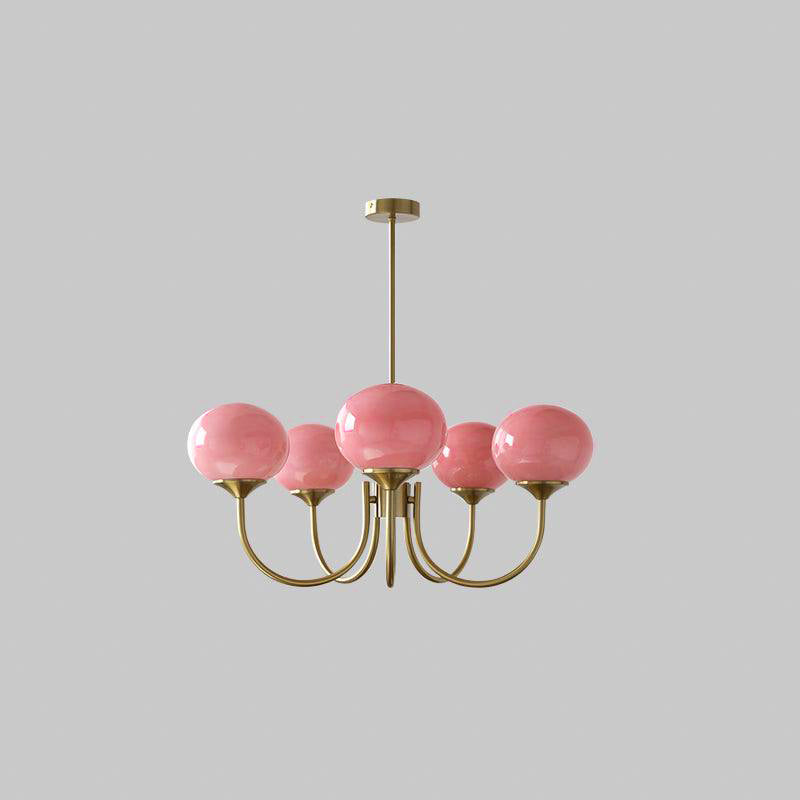 Modern glass ceiling light with gold finish