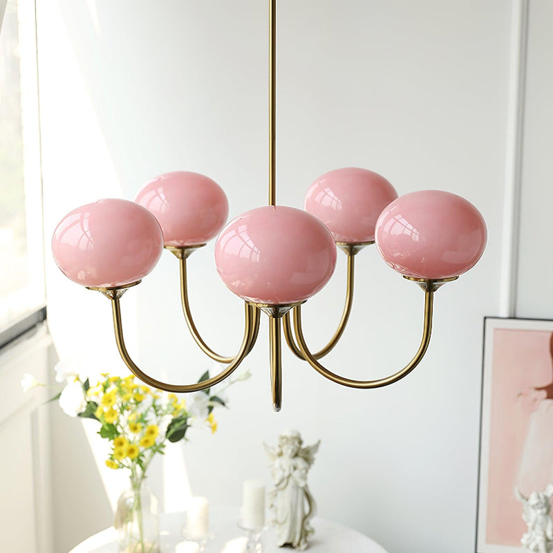 Modern glass ceiling light with gold finish