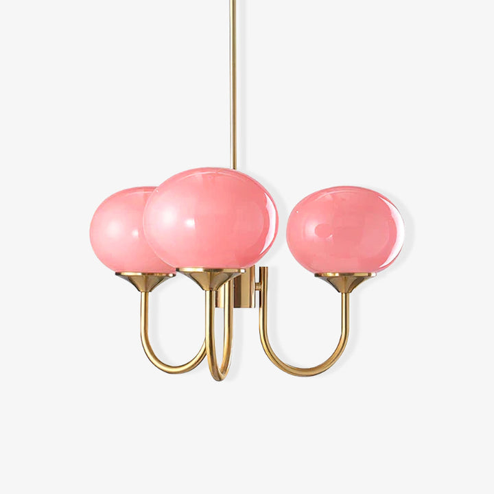Modern glass ceiling light with gold finish