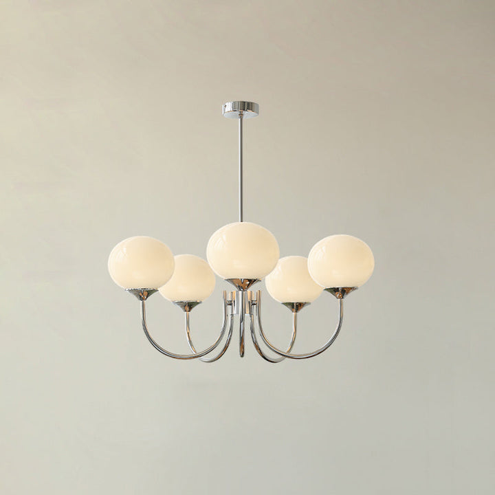 Modern glass ceiling light with gold finish