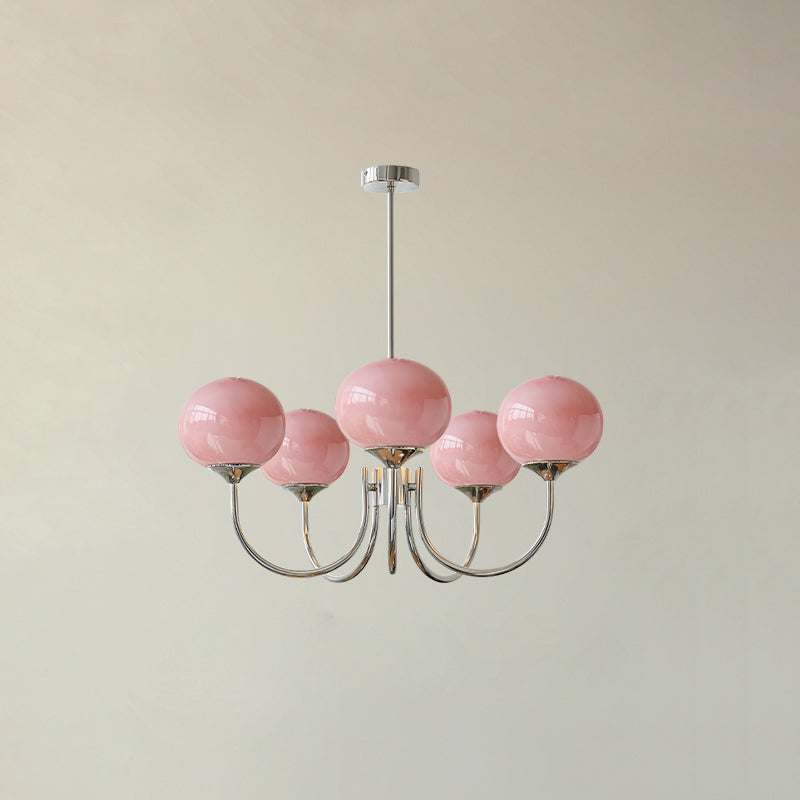 Modern glass ceiling light with gold finish
