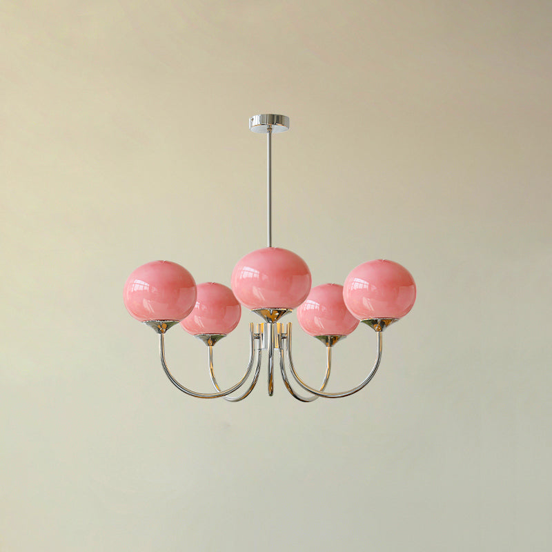 Modern glass ceiling light with gold finish