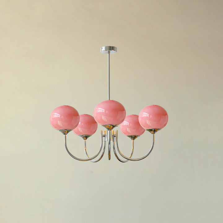 Modern glass ceiling light with gold finish