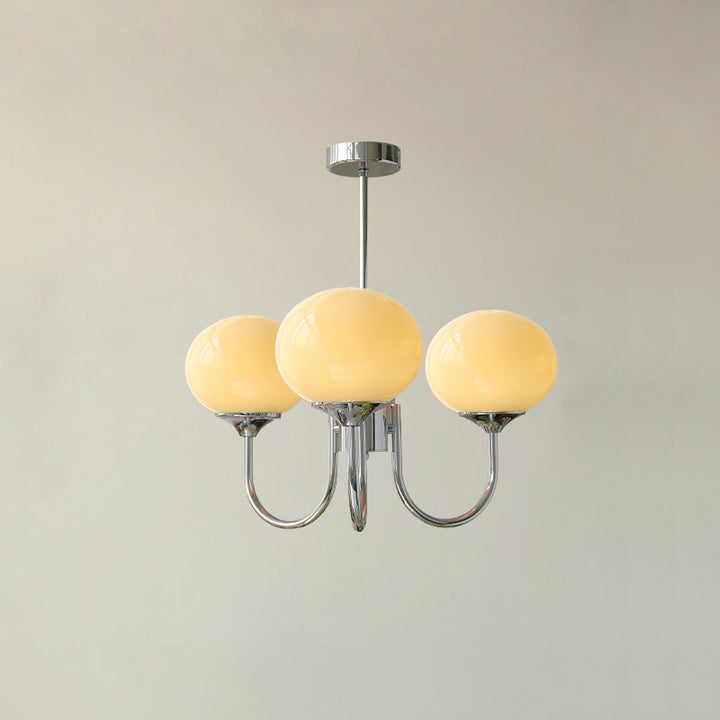 Modern glass ceiling light with gold finish