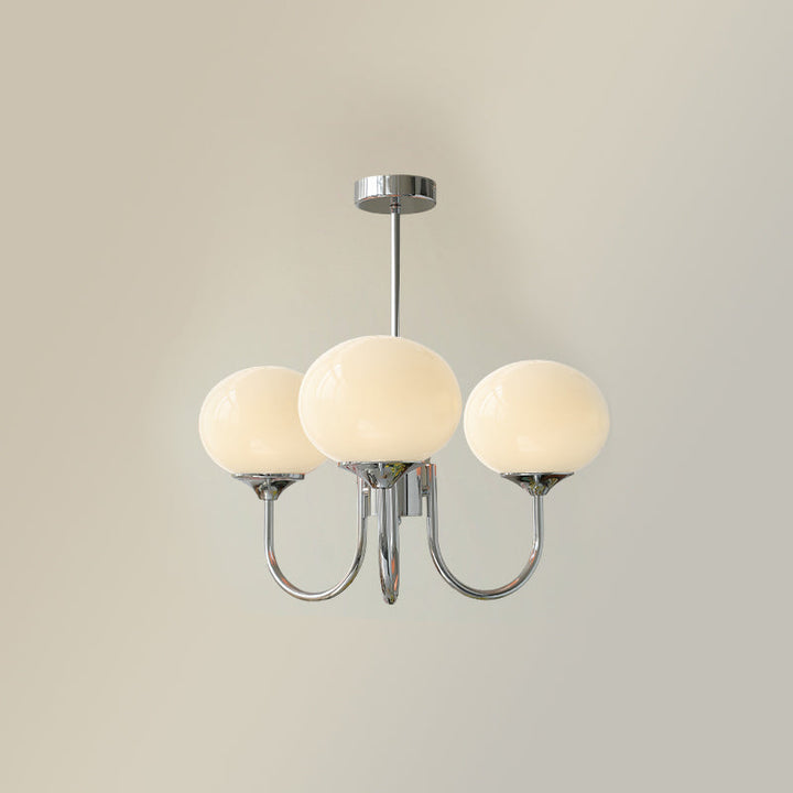 Modern glass ceiling light with gold finish