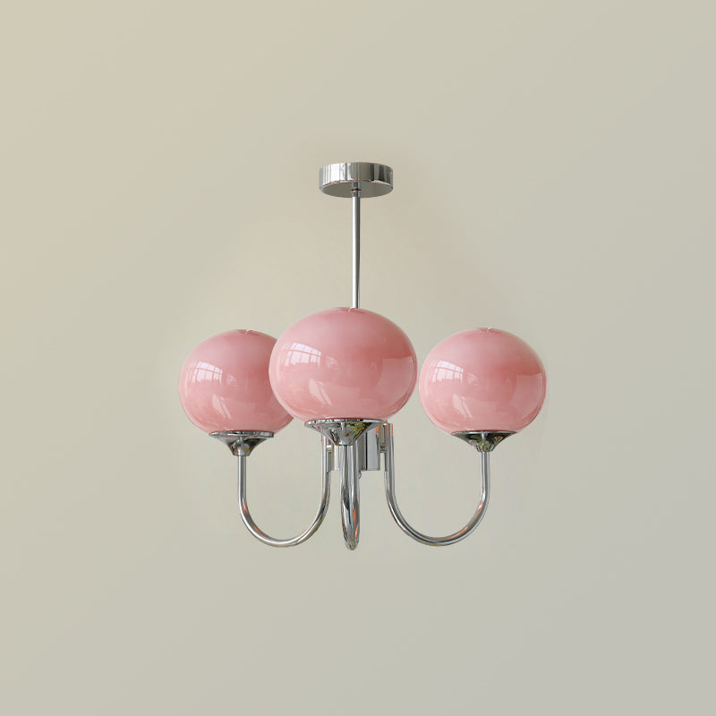 Modern glass ceiling light with gold finish