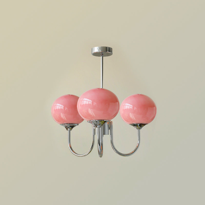 Modern glass ceiling light with gold finish