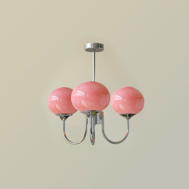 Modern glass ceiling light with gold finish