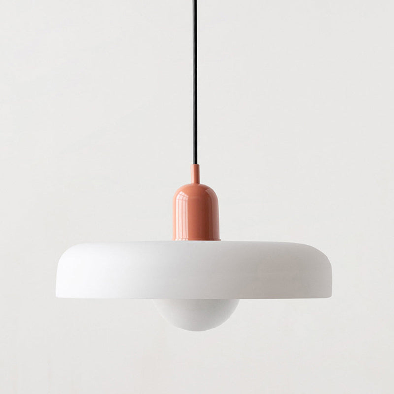 Stained glass Bauhaus-style pendant light with adjustable cable
