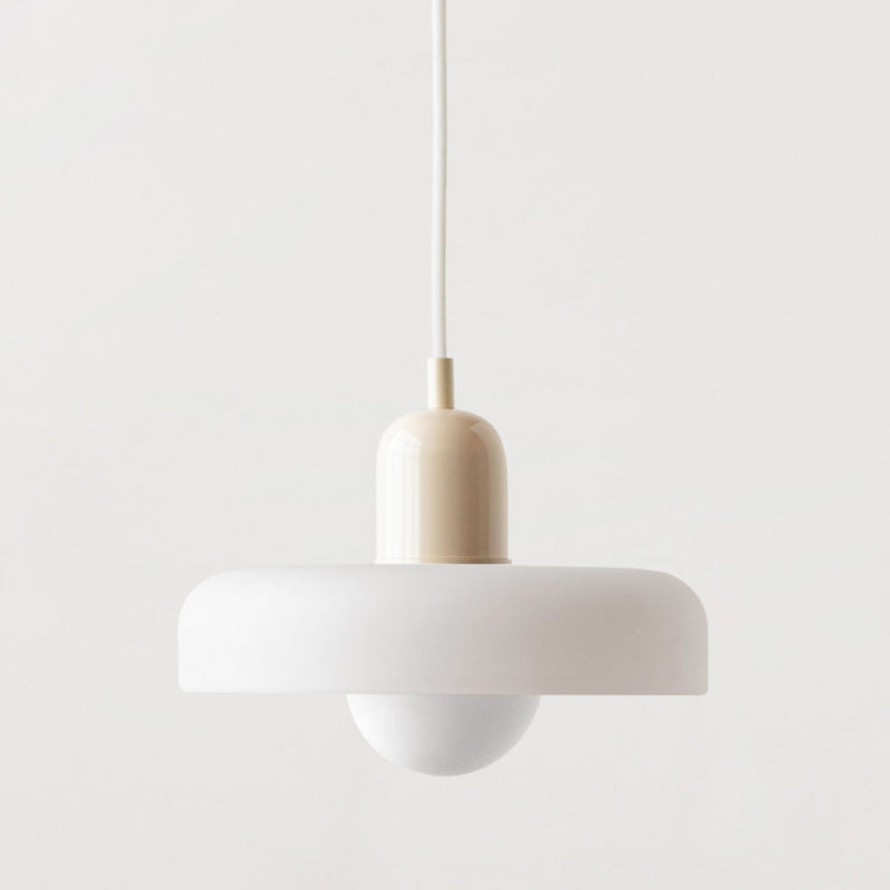 Stained glass Bauhaus-style pendant light with adjustable cable